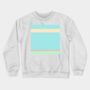 A delightful medley of Light Pink, Blue Lagoon, Magic Mint and Pale Peach stripes. Crewneck Sweatshirt